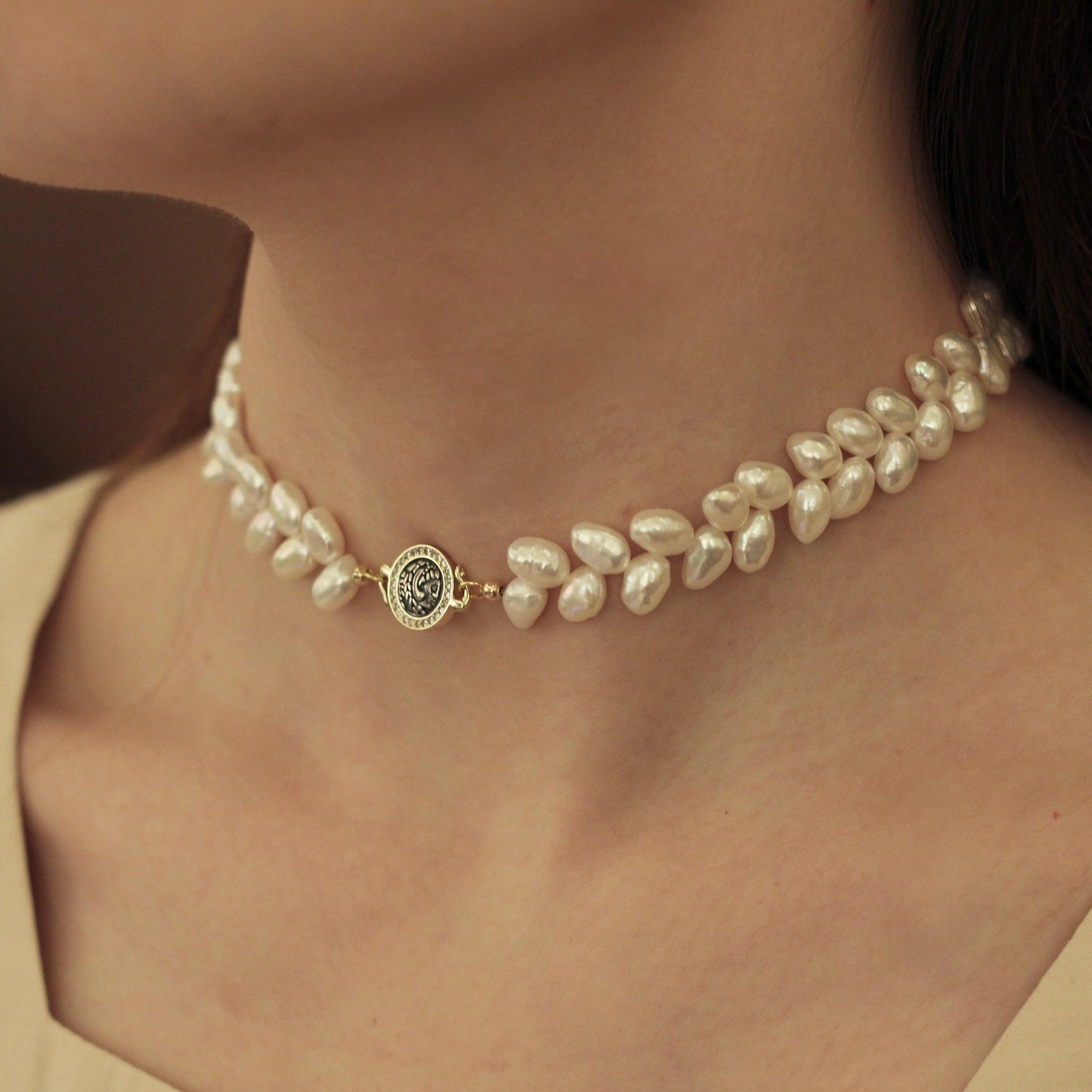 "HERA" BAROQUE PEARL CHOKER NECKLACE - Ms. Pearl