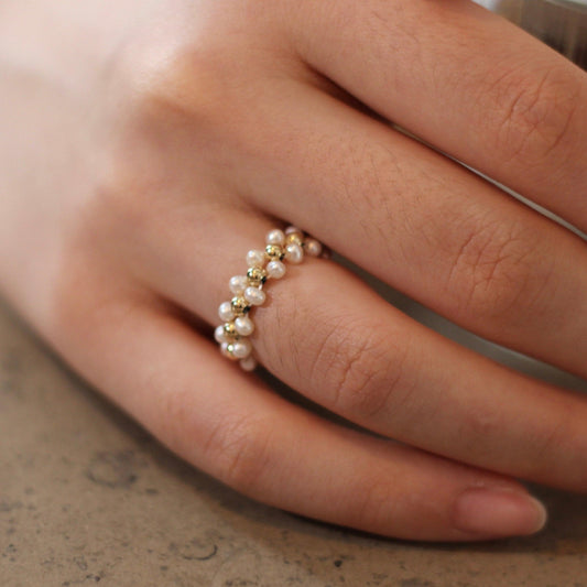 "PETITS" BRAIDED PEARL RING - Ms. Pearl