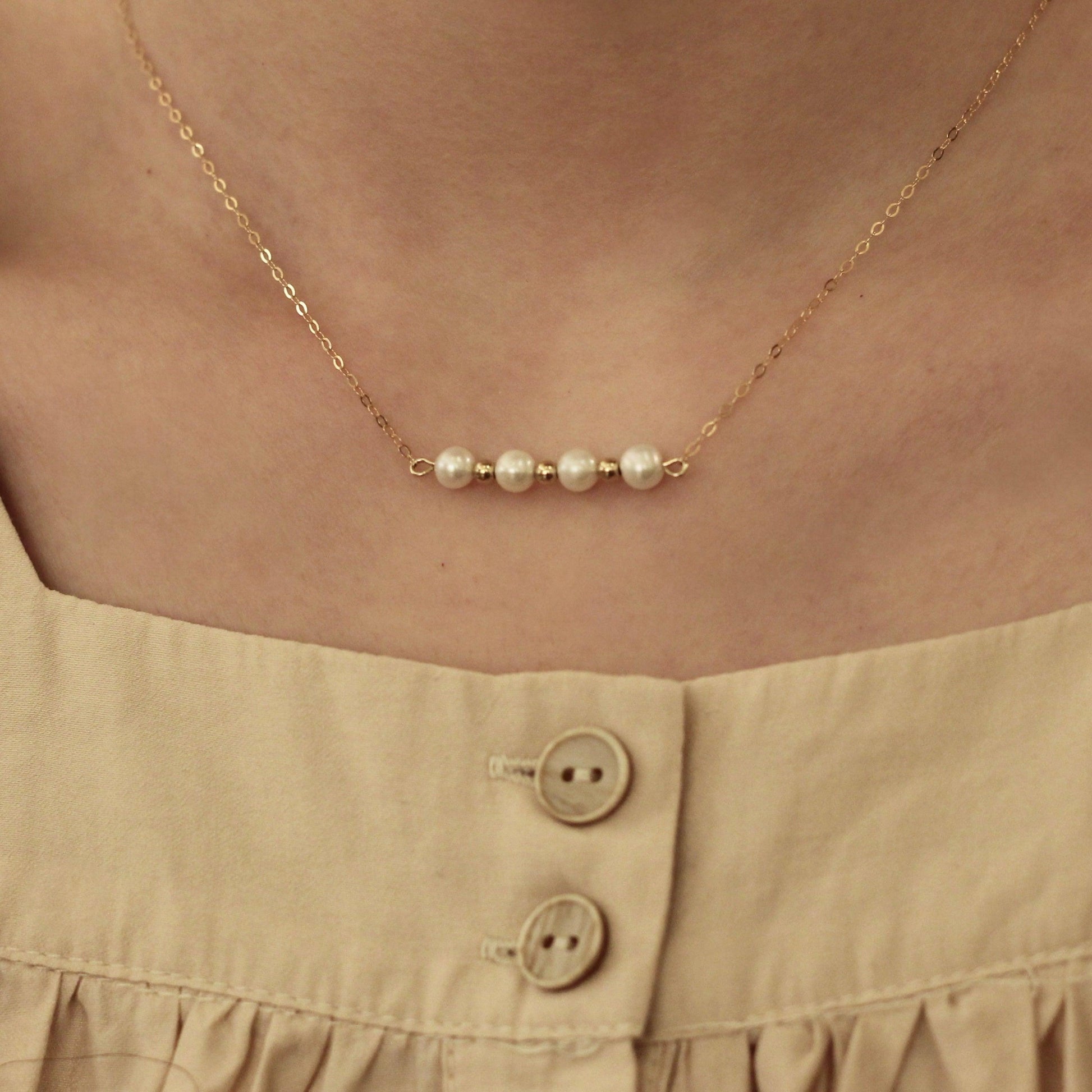 "BALANCE" ROUND PEARL NECKLACE - Ms. Pearl